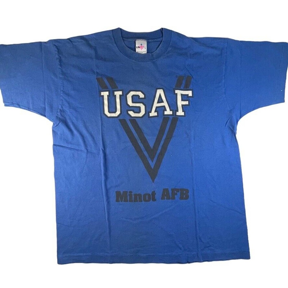 Vintage 90s USAF United States Air Force Minot single stitch t-shirt men's XL